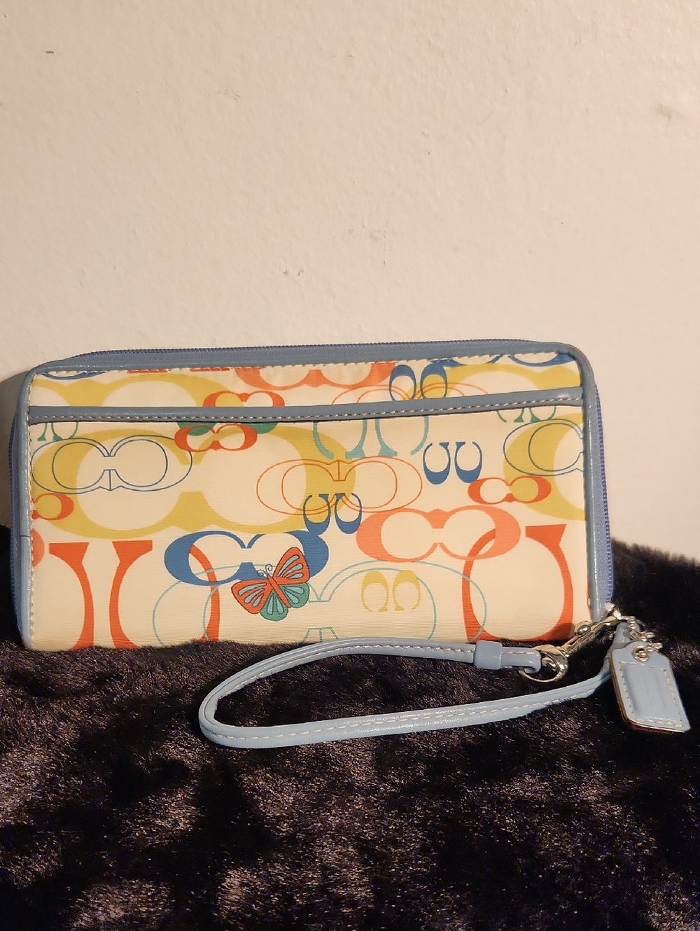 Coach Butterfly Long Wallet Wristlet